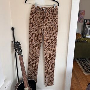 WeWoreWhat Brown Leopard Print Pants